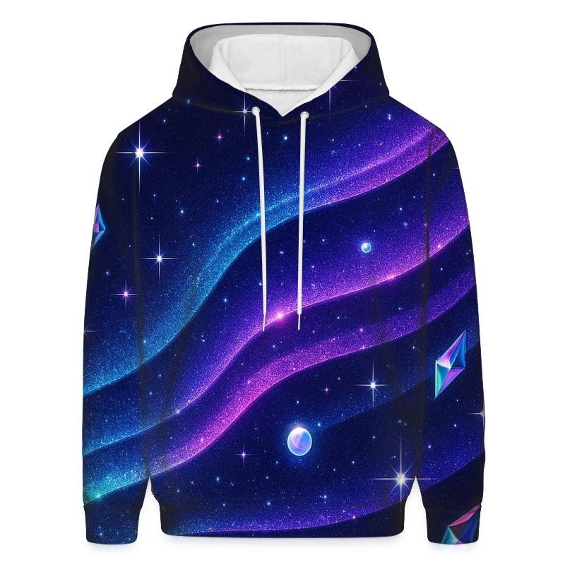 Chrome Aurora Prism Veil custom hoodies