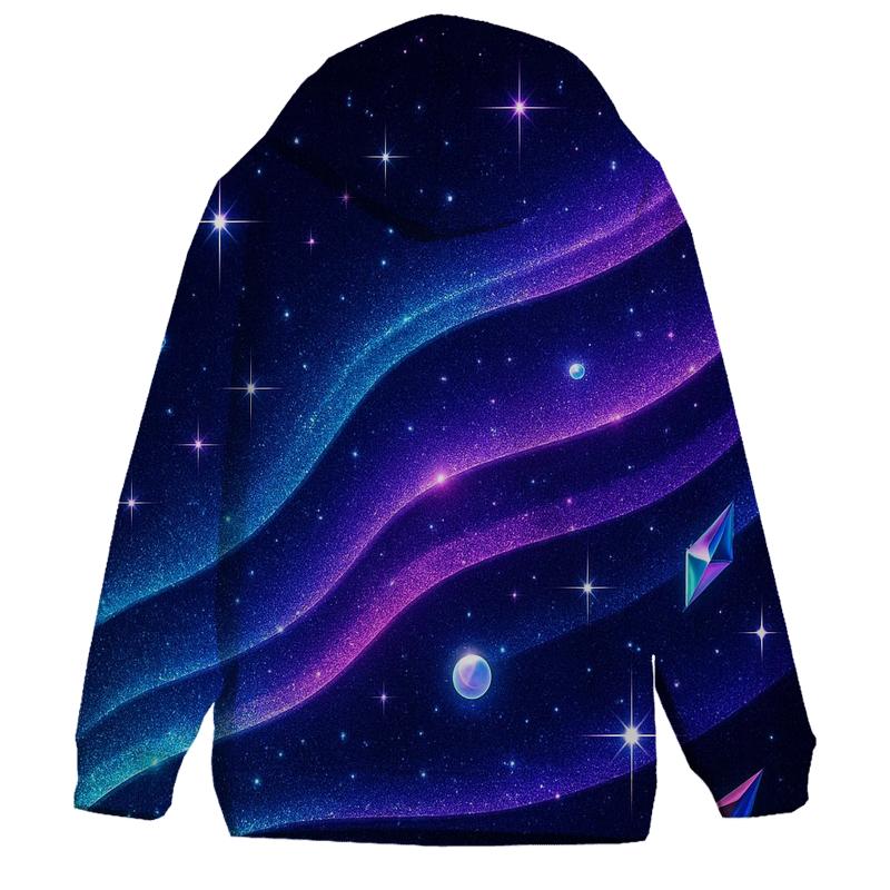 Chrome Aurora Prism Veil custom hoodies