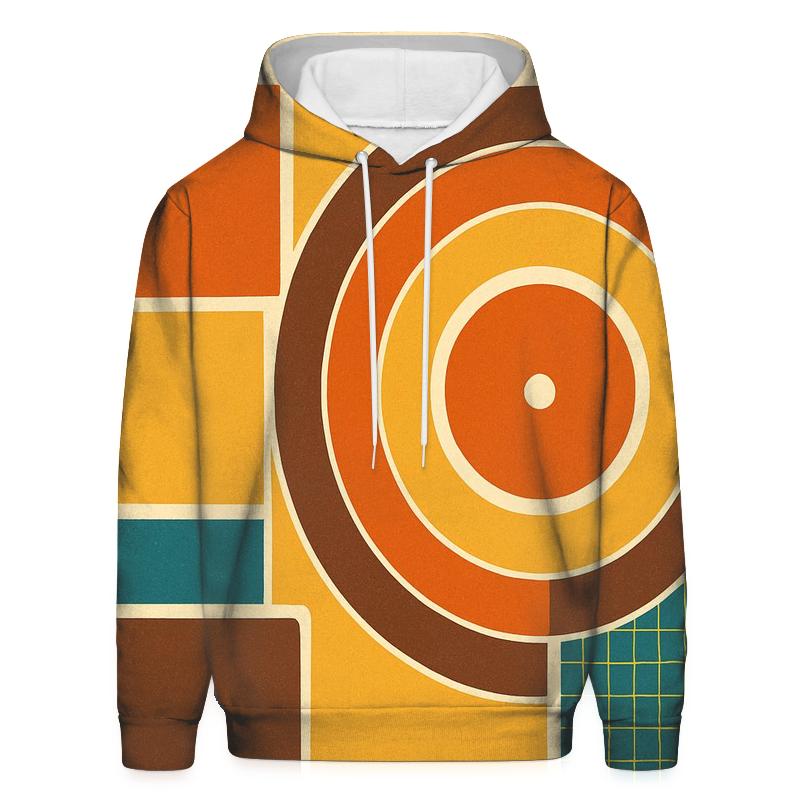Groovy Record Sleeve Geometry printed hoodies