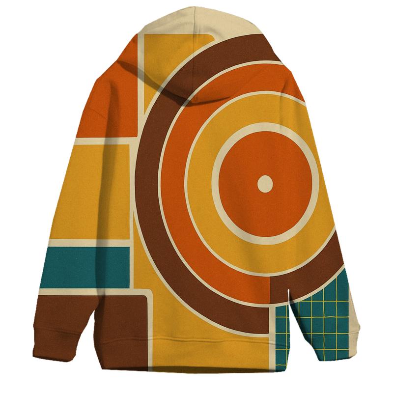 Groovy Record Sleeve Geometry printed hoodies