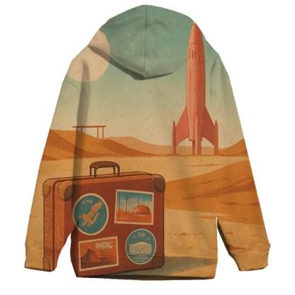 Aged Spaceport Postcard 1976 zip-up hoodies