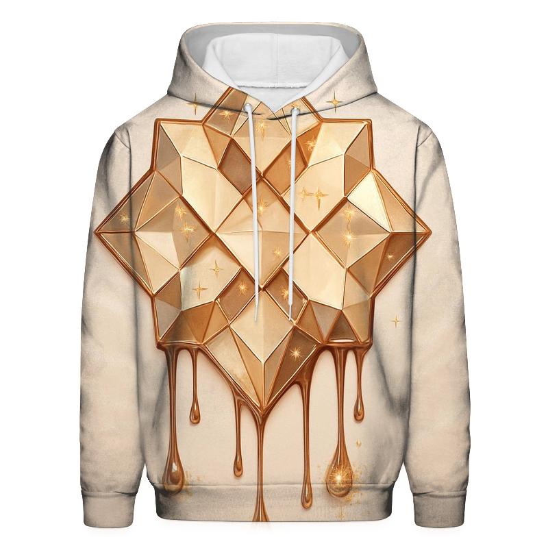 Champagne Facet Drip Emblem embroidered hoodies