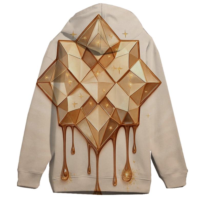 Champagne Facet Drip Emblem embroidered hoodies
