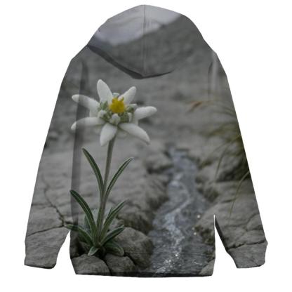 Alpine Edelweiss Beside A Glacial Melt Rill hoodie trends