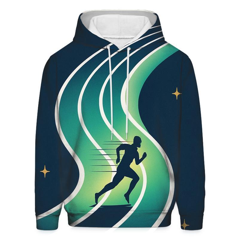 Aurora Sprint Track Graphic embroidered hoodies