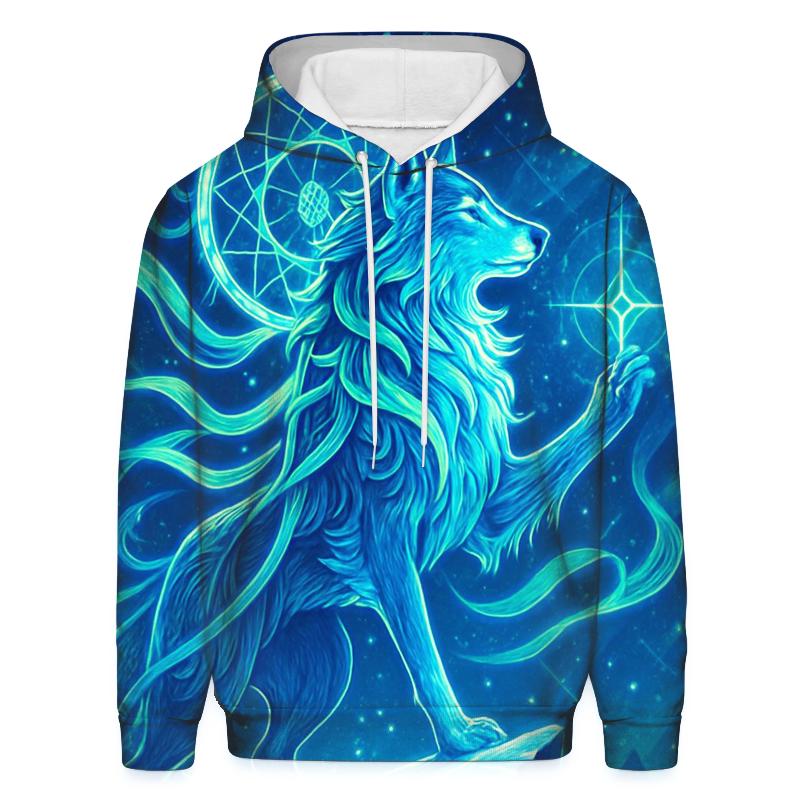 Aurora Thread Sentinel Wolf printed hoodies