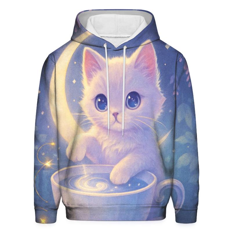 Moonlit Teacup Familiar zip-up hoodies