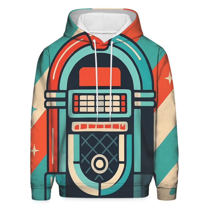 Chrome Diner Jukebox Stripes embroidered hoodies