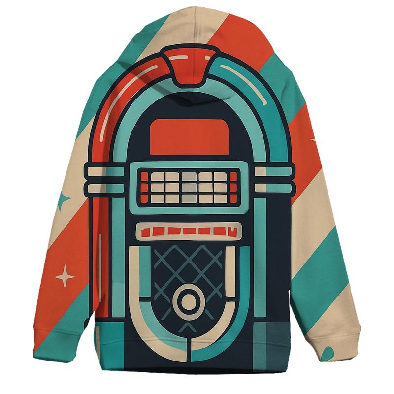 Chrome Diner Jukebox Stripes embroidered hoodies