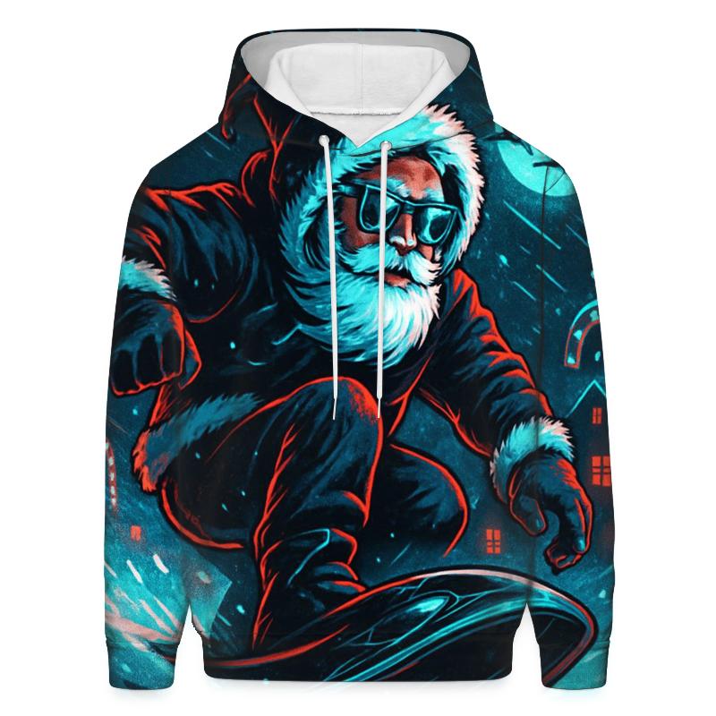 Neon Blizzard Santa Night Rider hoodie styles