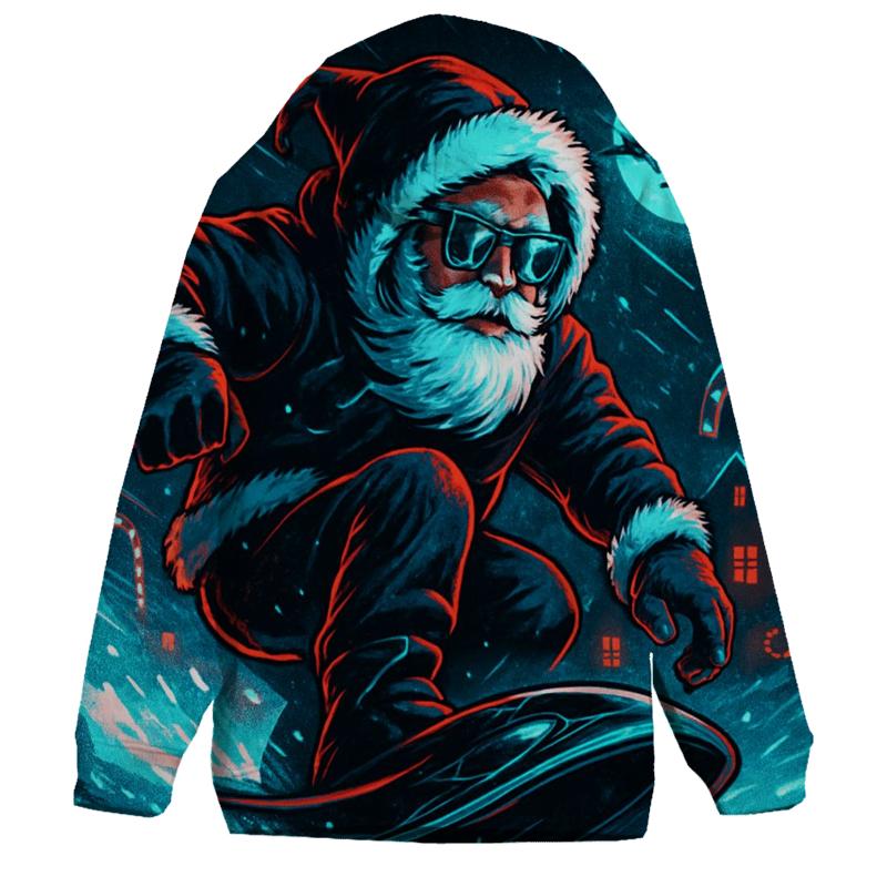 Neon Blizzard Santa Night Rider hoodie styles