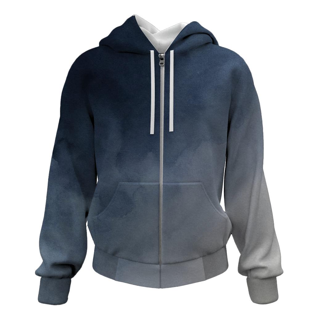 Moonlit Ink Wash Gradient custom hoodies
