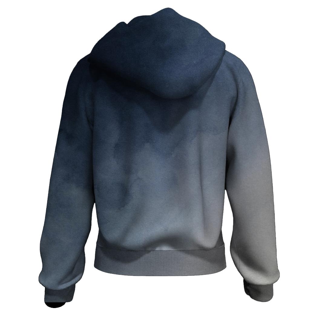 Moonlit Ink Wash Gradient custom hoodies