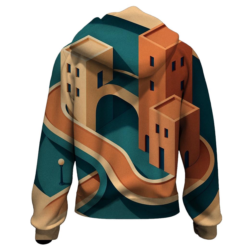 Kinetic Paper Cut City Mirage hoodie styles