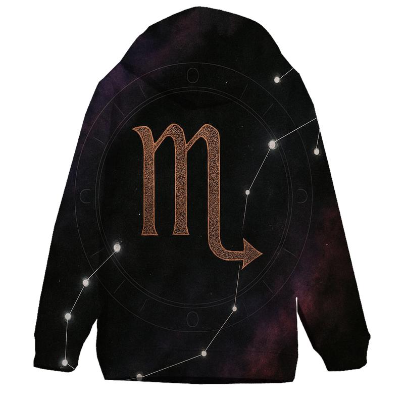 Scorpio Alchemical Constellation Sigil embroidered hoodies
