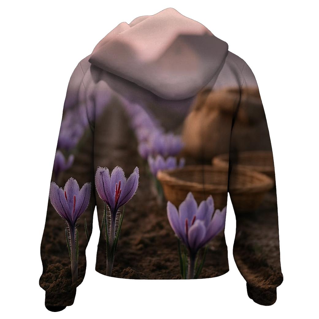 Saffron Crocus Rows After First Frost custom hoodies