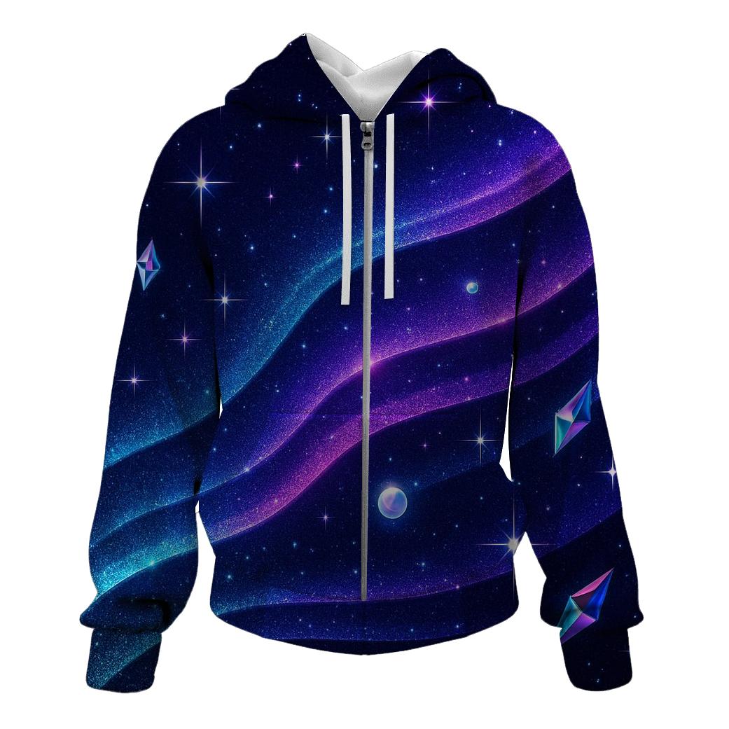 Chrome Aurora Prism Veil custom hoodies