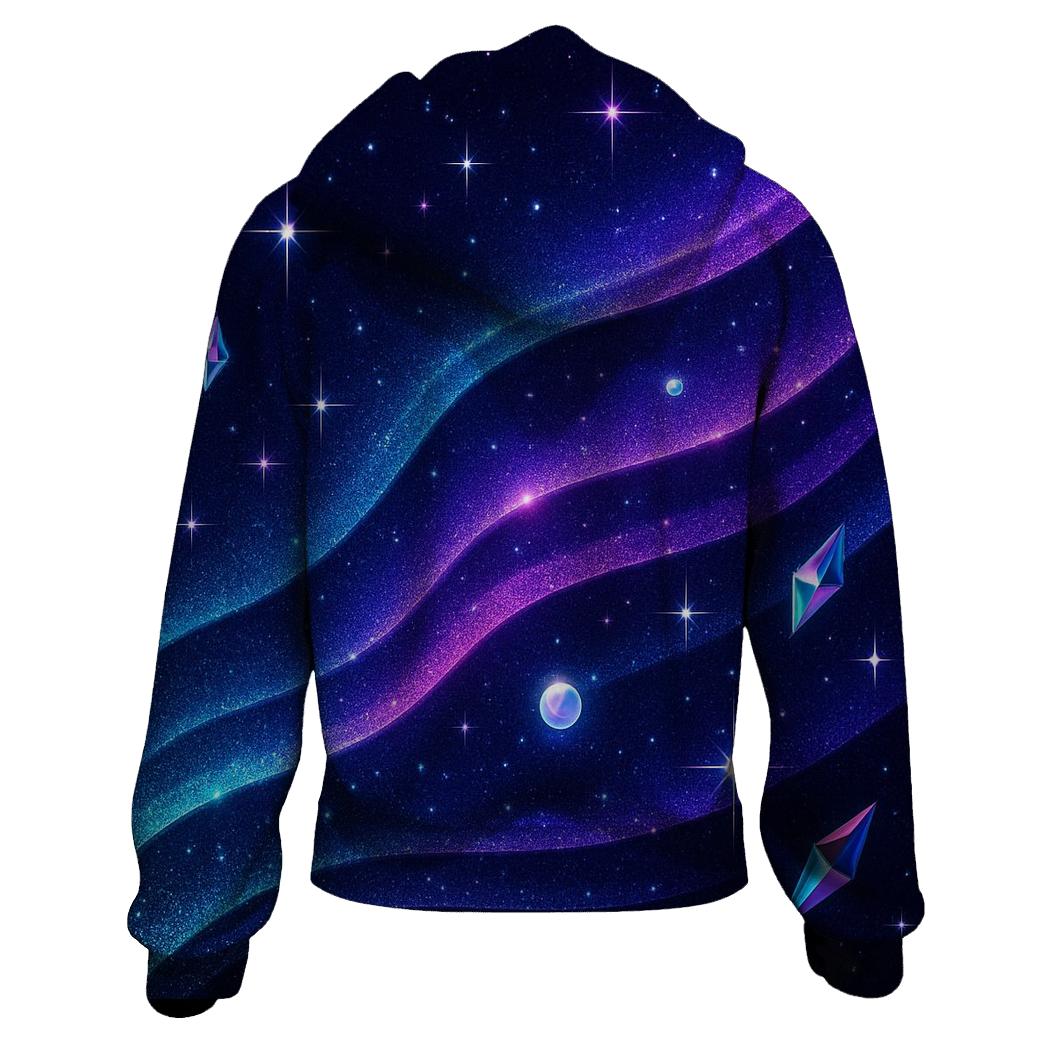 Chrome Aurora Prism Veil custom hoodies