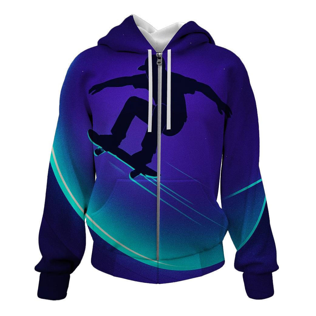 Cosmic Halfpipe Skateboarding Poster hoodie styles