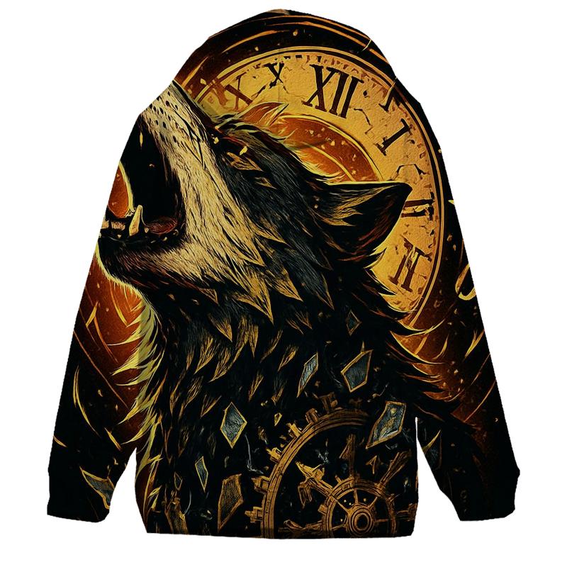Clockwork Rift Howl Wolf heavyweight hoodies