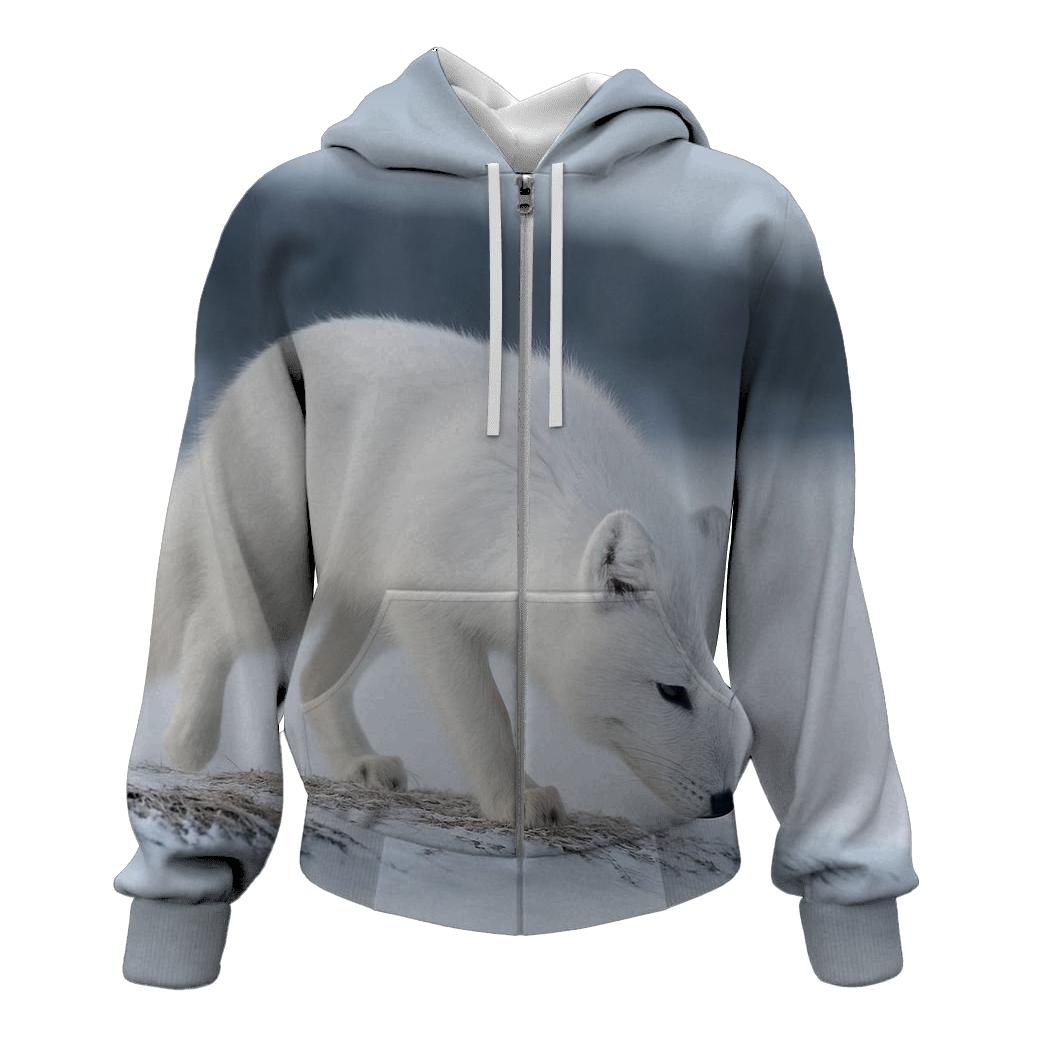Frostline Forager Arctic Fox premium hoodies