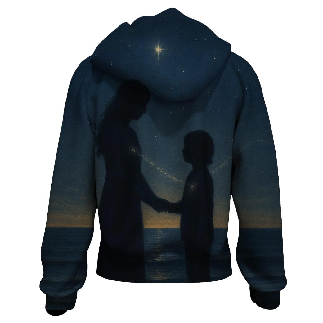The Quiet North Star A Mothers Love That Always Finds You embroidered hoodies