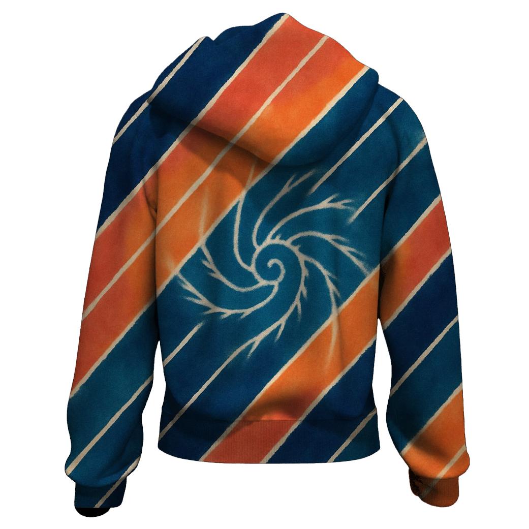 Arashi Drift Spiral Overdye Panel premium hoodies