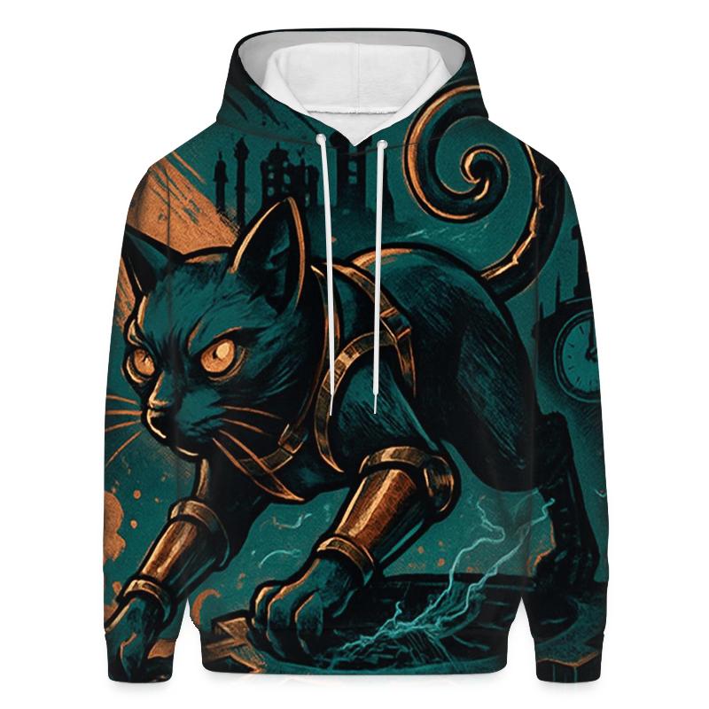 Clockwork Alley Prowler Cat hoodie designs