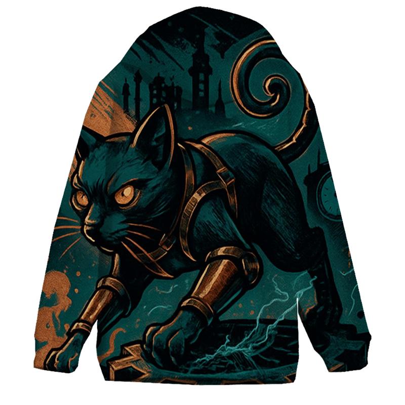 Clockwork Alley Prowler Cat hoodie designs