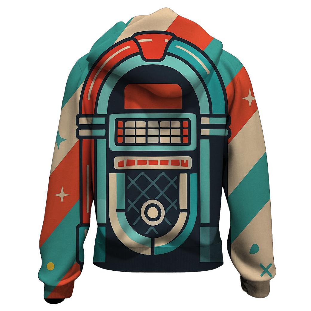 Chrome Diner Jukebox Stripes lightweight hoodies