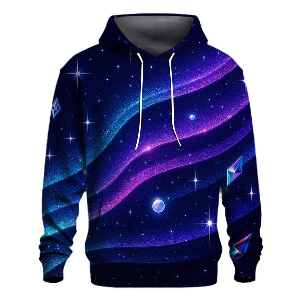 Chrome Aurora Prism Veil printed hoodies