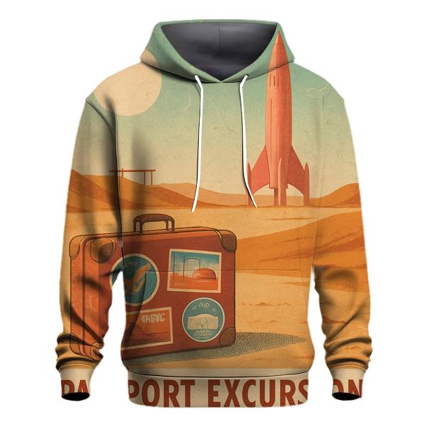 Aged Spaceport Postcard 1976 custom hoodies