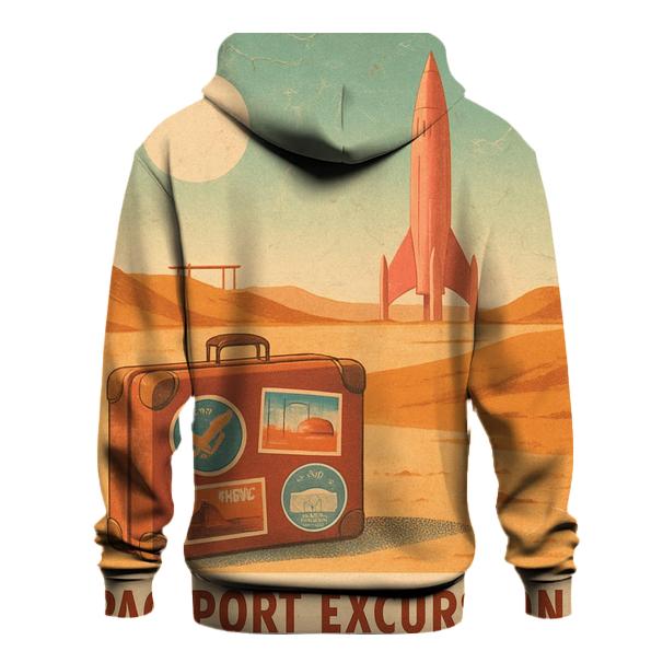 Aged Spaceport Postcard 1976 custom hoodies