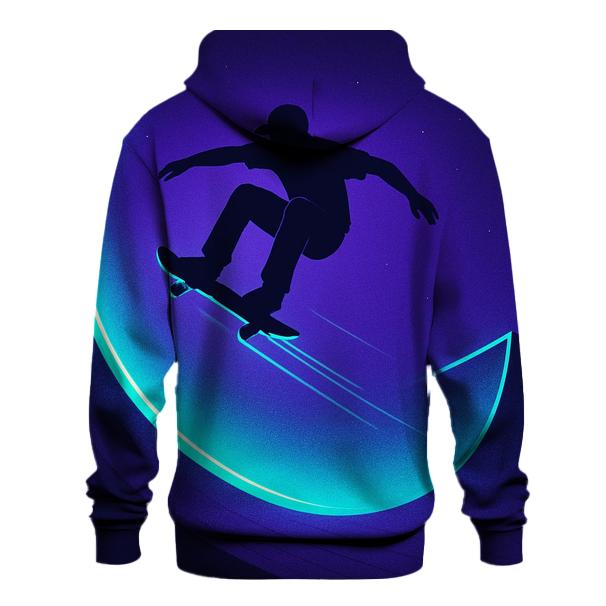 Cosmic Halfpipe Skateboarding Poster pullover hoodies