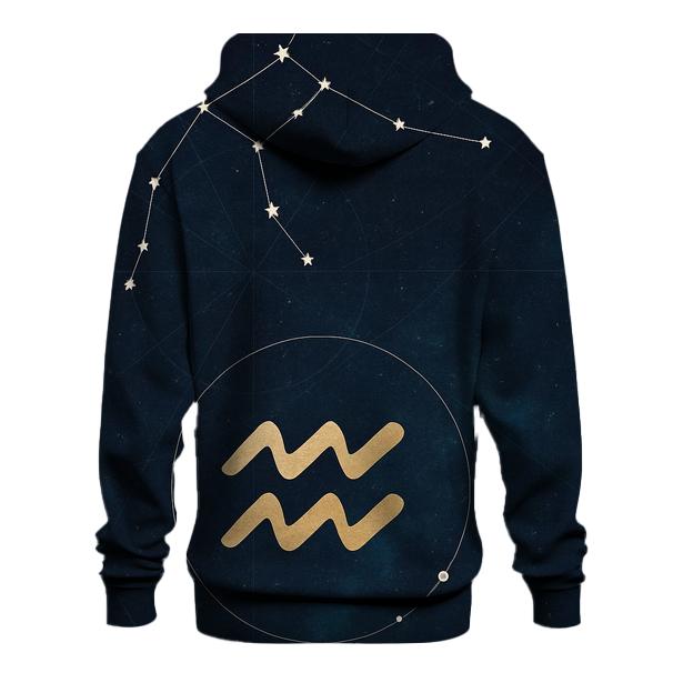 Aquarius Sidereal Water Bearer Star Chart hoodies fashion