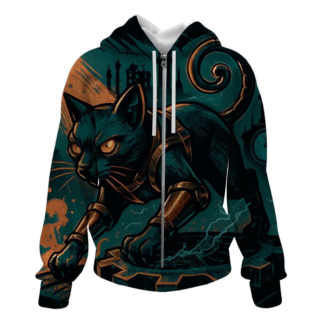 Clockwork Alley Prowler Cat hoodie trends