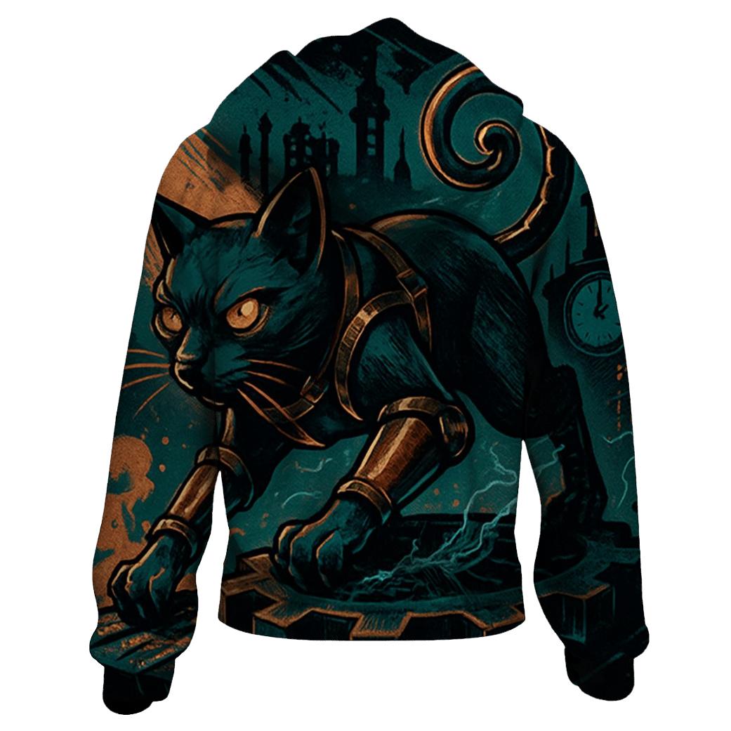 Clockwork Alley Prowler Cat hoodie trends
