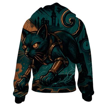 Clockwork Alley Prowler Cat hoodie trends