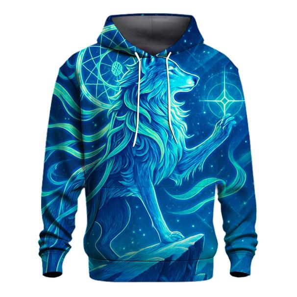 Aurora Thread Sentinel Wolf printed hoodies