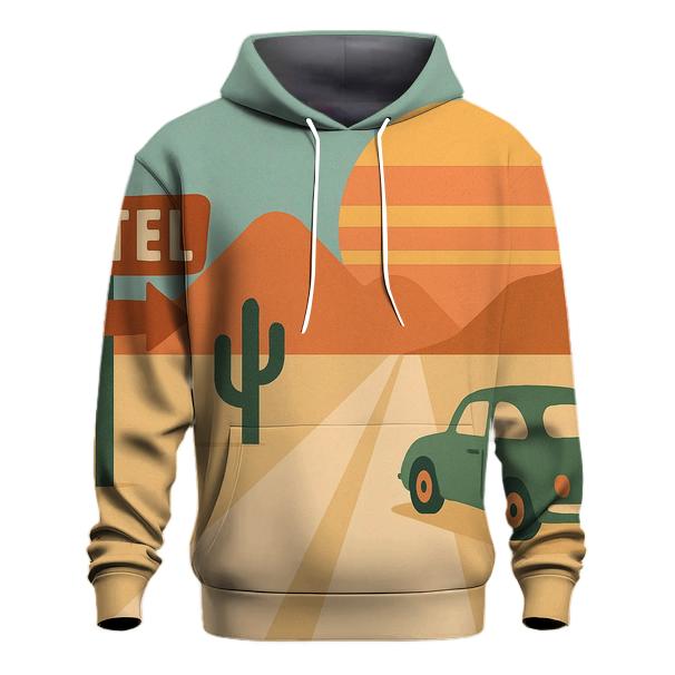 Sunbaked Desert Road Trip Icons lightweight hoodies