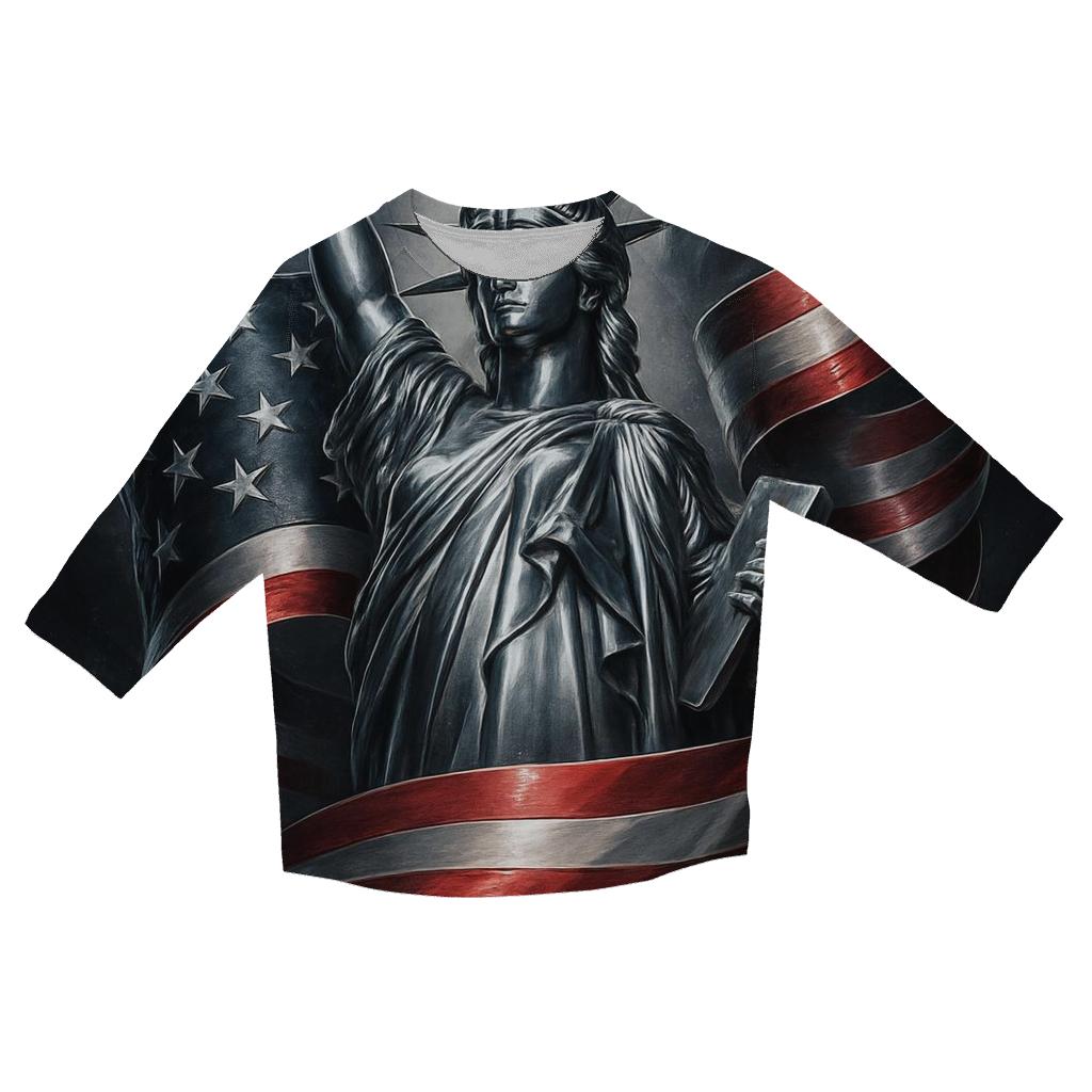 Chrome Liberty Surge trendy 3/4 sleeve tops