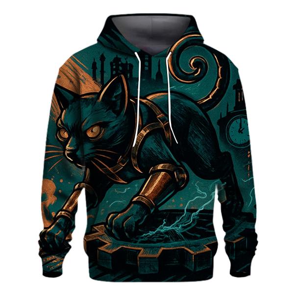 Clockwork Alley Prowler Cat designer hoodies