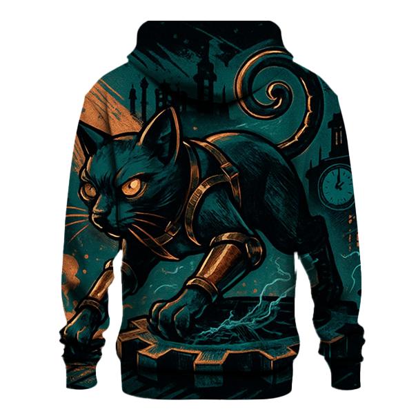 Clockwork Alley Prowler Cat designer hoodies