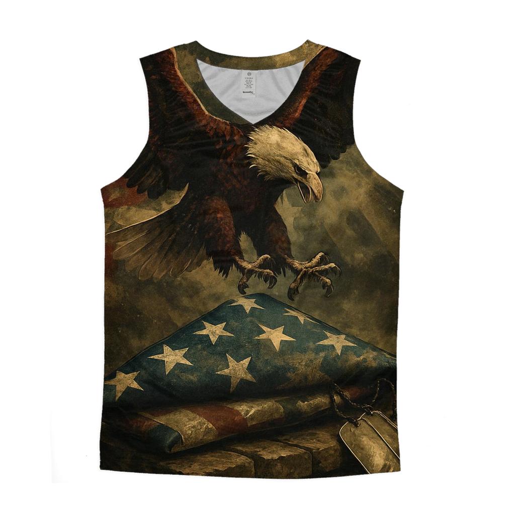 Liberty Forge Standard graphic print tank tops