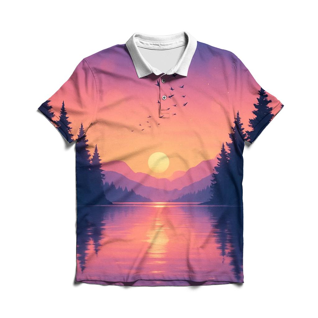 Glass Lake Afterglow Cove custom polo shirts