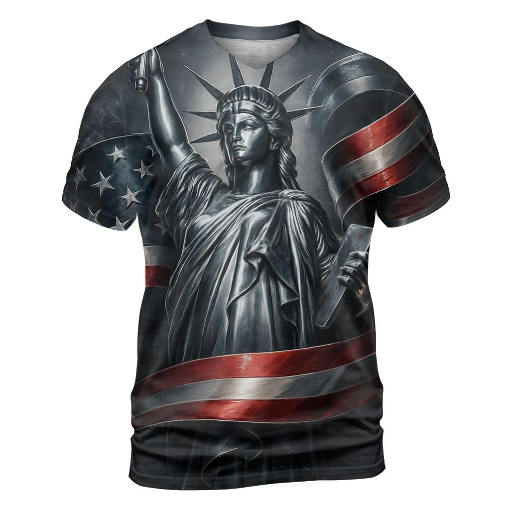Chrome Liberty Surge artistic all-over print tops