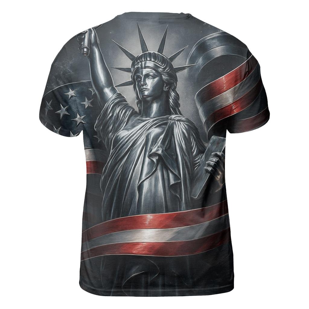 Chrome Liberty Surge artistic all-over print tops