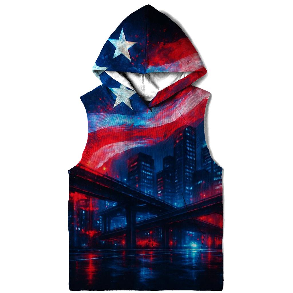 Neon Skyline Flag Mirage hoodie styles