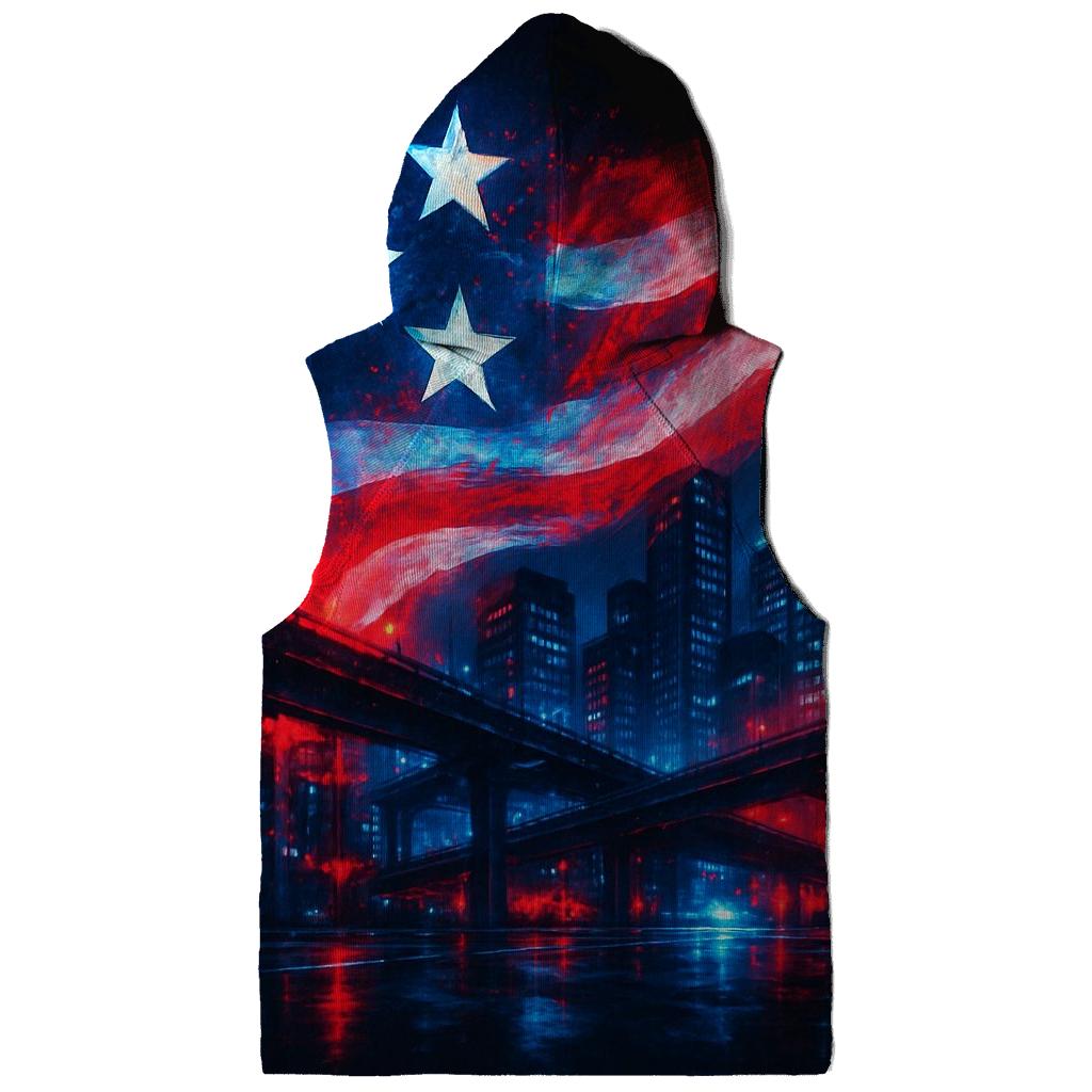 Neon Skyline Flag Mirage hoodie styles