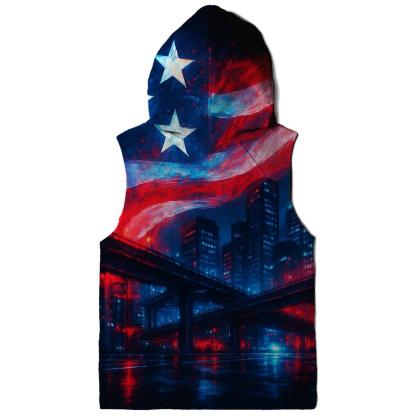 Neon Skyline Flag Mirage hoodie styles